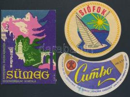 cca 1960 különféle bőröndcímkék, összesen:9 db