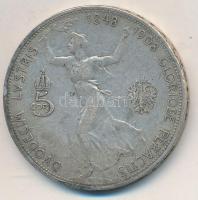 Ausztria 1908. 5K Ag "Jubileum" T:3 patina, ph. Austria 1908. 5 Corona Ag "Jubilee" C:F patina, edge error