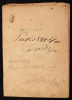 1885 Bosznia-Hercegovina megszállásában részt vett katona végelbocsájtó levele. Hozzá egy korabeli v...