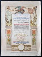 1918. "Magyar Országos Biztosító Intézet - Hadikölcsön-biztosítás - Ő Császári és Királyi Apostoli Felsége IV. Károly és felséges neje Zita Királyné" kötvény, Basch Árpád festőművész eredetije után T:III szakadások a széleken