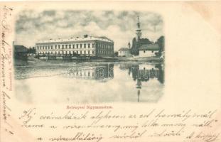 Belényes, Beius; Főgimnázium; kiadja Sonnenfeld A. / grammar school (levágott / cut)