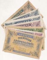 1946. 10db-os vegyes magyar adópengő bankjegy tétel, közte fordított címeres is T:vegyes