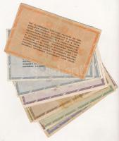 1946. 10db-os vegyes magyar adópengő bankjegy tétel, közte fordított címeres is T:vegyes