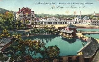 Vízaknasósgyógyfürdő, Ocna Sibiului; Bercsényi sóstó, Kincstári nagyszálló / lake, hotel (b)