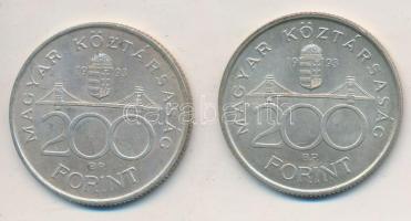 1993. 200Ft Ag "MNB" (2x) T:2,2-