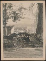 1912 Keményhátú fotók a szepesgögői templom környezetéről, Divald Kornél felvétele(?), 3db, cca 14x1...