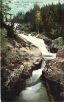 Tátra, Tarpataki Alsó vízesés, Cattarinos S. utóda Földes Samu kiadása / waterfall (ázott sarkak / wet corners)