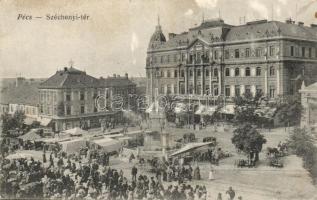 Pécs, Széchenyi tér, piac