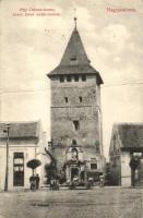 Nagyszalonta, Salonta; Régi Csonka-torony, Arany János emlékszobor / tower, statue (fa)