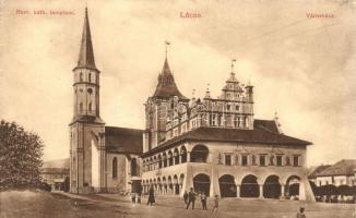 Lőcse, Levoca; Római katolikus templom, városháza / church, town hall (EK)