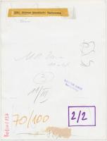 cca 1970 Zinner Erzsébet: Terhesség.  24x18,5 cm. Hátoldalán pecséttel jelzett