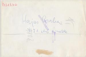 1971 első újszülöttje, Hajas Csaba.  Novotta Ferenc felvétele, hátoldalán pecséttel jelzett. 24x16 c...