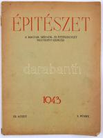 1943 Az Építészet c. kiadvány 1. száma, benne a népi építészetről, valamint Borsafüred rendezéséről