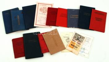 15 db vegyes igazolvány és tagsági könyv