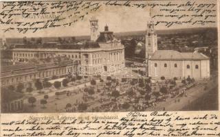 Nagyvárad, Oradea; Új városház, piac, kiadja Sonnenfeld / town hall, market (r)