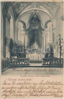 Érsekújvár, Nové Zámky; a Ferenc rendi templom szentélye, belső / Franciscan church interior, sanctuary (EK)