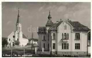 Élesd, Alesd; Magyar királyi Adóhivatal, templom / tax office, church (EK)