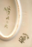 PSL Imperial szószos tál, kopott aranyozás, sérült, h:24 cm, m:11 cm