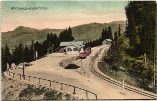 Winterbach, railway station, from postcard booklet