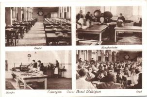 Esztergom, Szent Antal Kollégium, belső / 3 db régi képeslap / 3 old postcards