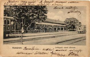 Komárom, Komárno; Jobbparti vasútállomás / railway station (EK)