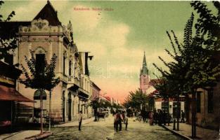 Komárom, Komárno; Nádor utca, Székelyi Károly üzlete / street, shop (EB)