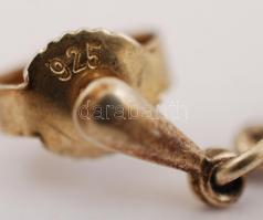 Aranyozott ezüst fülbevaló,  Ag., 2,6gr., jelzett /Gold plated silver earrings, Ag. 2,6gr., marked
