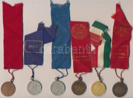 DN "Magyar Ebtenyésztők Országos Egyesülete 1899" 5db díjérem, arany, ezüst és bronz fokozatok, mind mellszalaggal T:2,2-