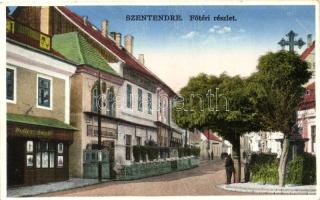 Szentendre, Fő tér, Heller László üzlete, Korona szálloda, Dreher sörraktár