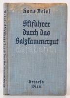 Reinl Hans: Skiführer durch das Salzkammergut. Mit 24 Bildern, 10 Federzeichnungen und 3 Kärtchen. Wien, 1925. Artaria. Some pages are stained / Néhány oldal foltos