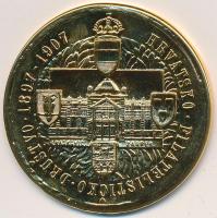 Horvátország 2007. "Zágrábi Filatéliai Kiállítás" aranyozott fém emlékérem eredeti tokban ...