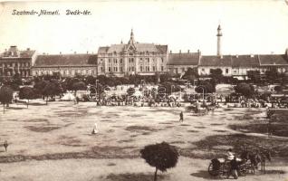 Szatmárnémeti, Satu Mare; Deák tér, piac / square, market (EK)