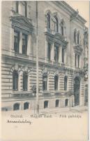 Marosvásárhely, Targu Mures; Osztrák-Magyar Bank fiókpalotája, kiadja Reichardsperg J. és Társa / Branch Palace of the Austrian-Hungarian Bank (vágott /  cut)