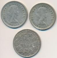 Vegyes: Ausztrália 1963. 6P Ag (2x) + Német Birodalom 1914J 1/2M Ag T:2,2- Mixed: Australia 1963. 6 Pence Ag (2x) + German Empire 1914J 1/2 Mark Ag C:XF,VF