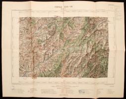 1908-1911 3 db francia nyelvű Korzika-térkép: Zicavo, Bocoquano, Corte, 1:100000, különböző méretben