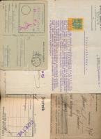 cca 1930- 70 Vegyes papírrégiség tétel benne képeslapok, fotók, nyomtatványok, ect.,  cca 100db