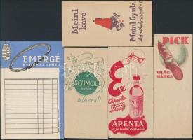 Vegyes számolócédula tétel(Pick, Schmoll, Julius Meinl, Apenta, stb.), 12db