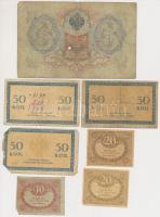 Orosz Birodalom 1912-1917. (1905) 3R + (1909) 10R Szign.: Shipov + 1915. 50k (3x) + 1917. 20R (3x) +...