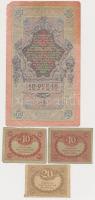 Orosz Birodalom 1912-1917. (1905) 3R + (1909) 10R Szign.: Shipov + 1915. 50k (3x) + 1917. 20R (3x) +...