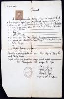 1931-34 Izraelita személy okmányai rabbi aláírással, 2db, kissé visletes álapotban, 33x21cm