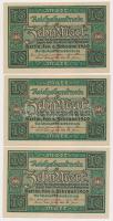 Németország / Weimari Köztársaság 1920. 10M (3x) sorszámkövetők T:I Germany / Weimar Republic 1920. 10 Mark (3x) sequential serials C:UNC