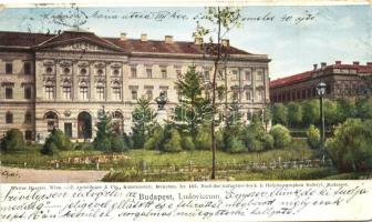 1899 Budapest VIII. Honvéd Ludovika Akadémia, Ludoviceum (vágott / cut)