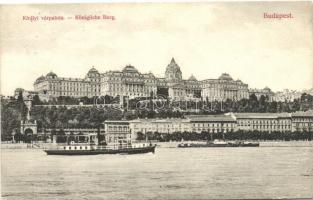 Budapest I. Királyi palota, gőzhajó, Divald Károly (EK)