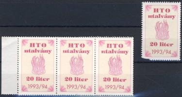 1993/94 Háztartási tüzelőolaj utalvány 11x20liter