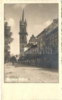 1940 Beszterce, Bistritz, Bistrita; templom / church, photo, vissza So. Stpl