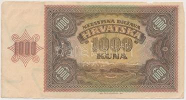 Független Horvát Állam 1941. 100K (3x) + 1000K T:I-,III
Independent State of Croatia 1941. 100 Kuna...