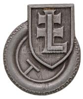 ~1940. "Gyorslevente jelvény" fém gomblyukjelvény utólag hozzáforrasztott pánttal (23,5x20mm) T:2