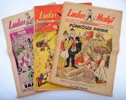 1946 A Ludas Matyi c. szatirikus lap 5 korai száma vegyes minőségben