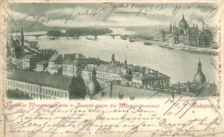 1899 Budapest, kilátás a Margitsziget felé (EK)