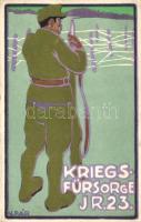 'Kriegsfürsorge IR. 23.' / Postcard for the crippled, widows and orphans of the 23rd Infantry Regiment, s: Alpár (EK)